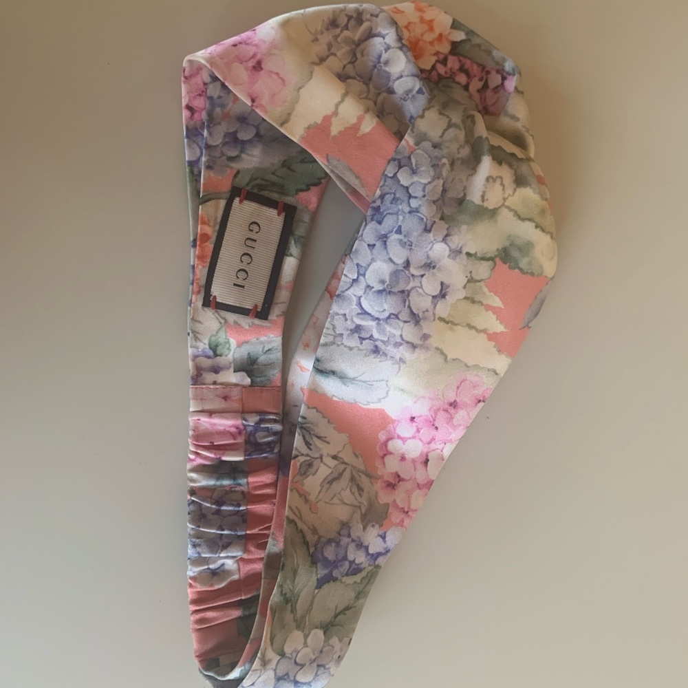 Gucci Silk Headband with Floral Print